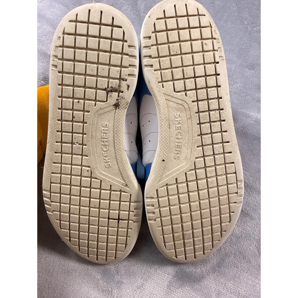 Skechers Blue White Court Sneakers Low Top Lace Up Shoes Womens 6 - Picture 3 of 6